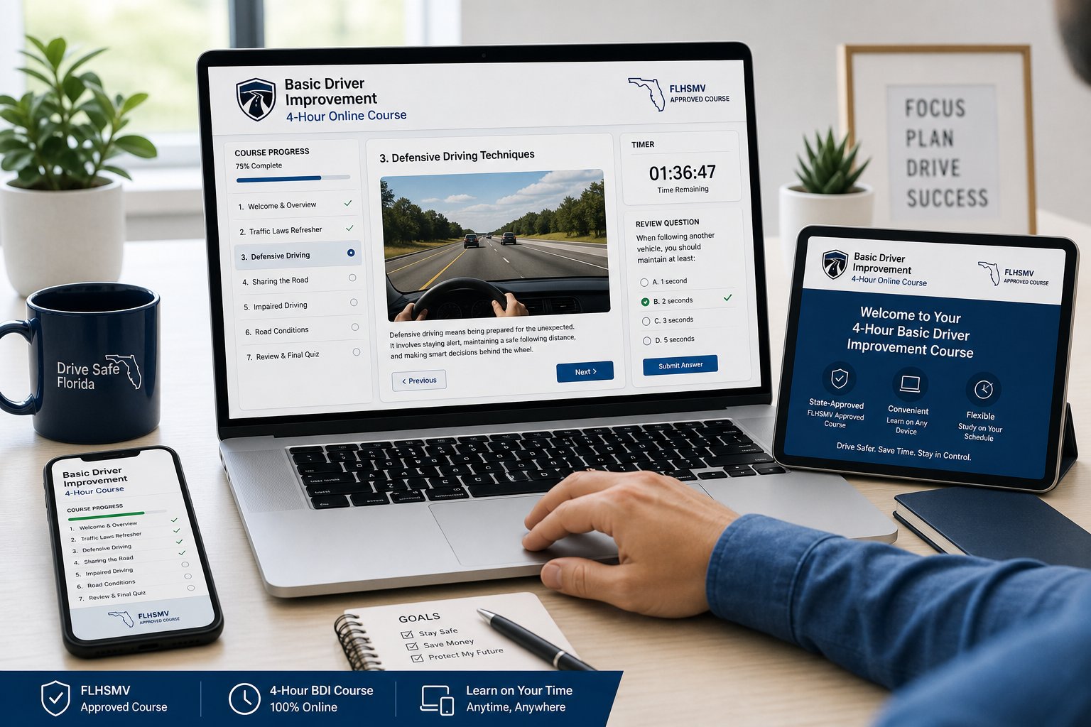 How the 4-Hour Florida BDI Course Works Online 1 4-hour driving course florida online