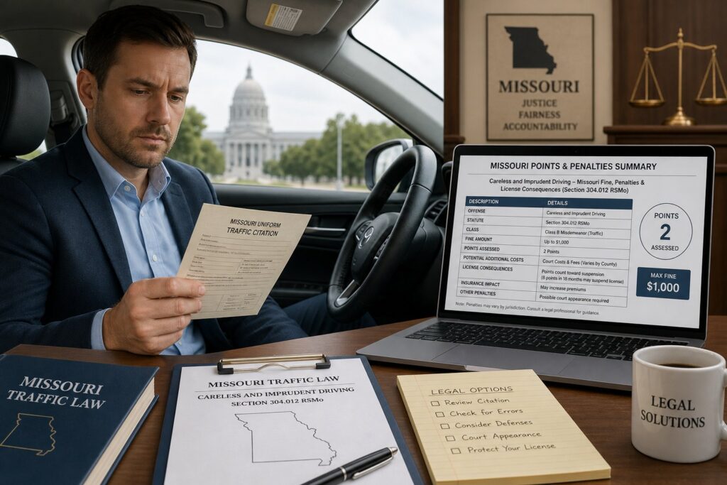 Missouri Careless and Imprudent Driving Fine: How Much Does It Cost?