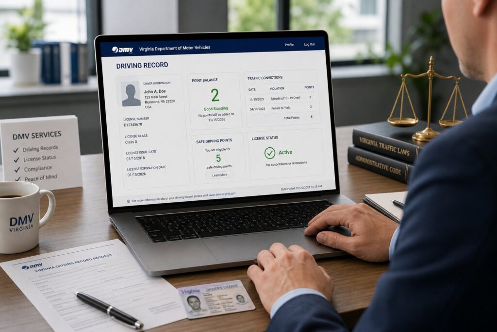 How to Check Your Points on a Virginia Driver's License