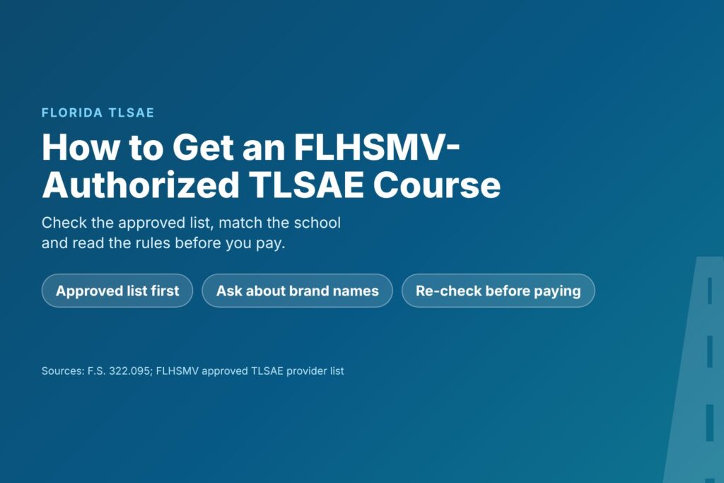 Blog Articles 1 How to find and check an FLHSMV-authorized TLSAE course in Florida
