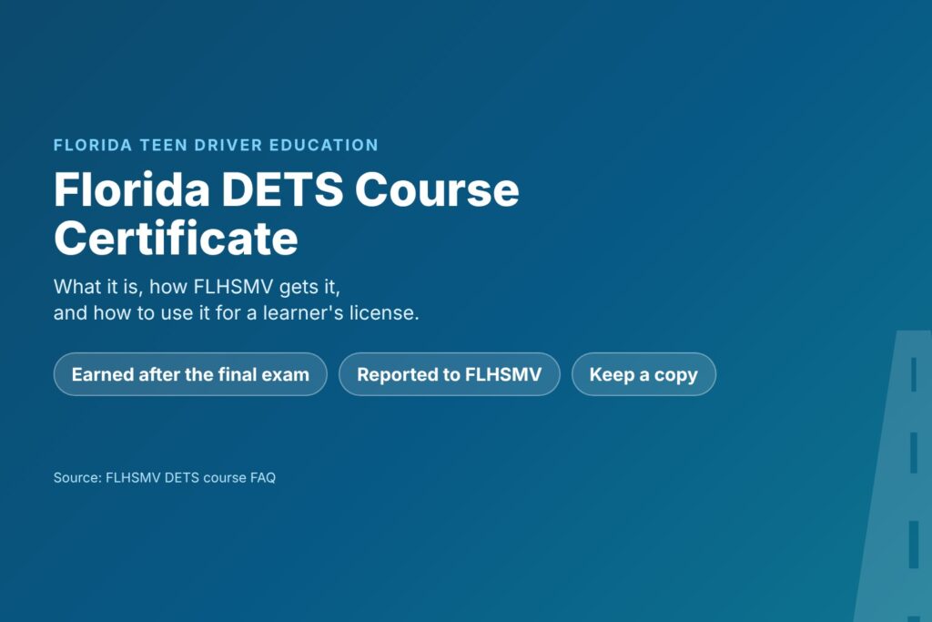 Blog Articles 5 Florida DETS course certificate: what it is and how to use it