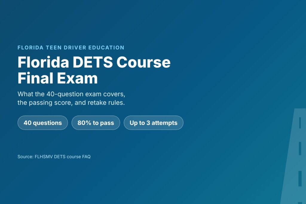 Blog Articles 3 Florida DETS course final exam: 40 questions, 80% to pass