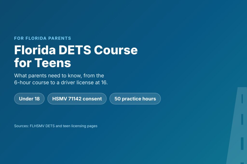 Blog Articles 2 Florida DETS course for teens: a parent guide to the learner license path