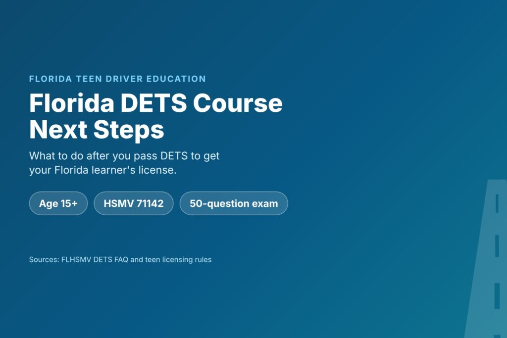 Blog Articles 10 Florida DETS course next steps: from certificate to learner license