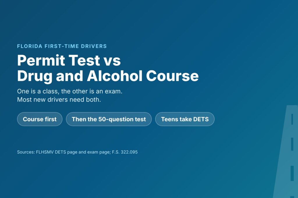 Blog Articles 6 Florida permit test vs drug and alcohol course: what's the difference