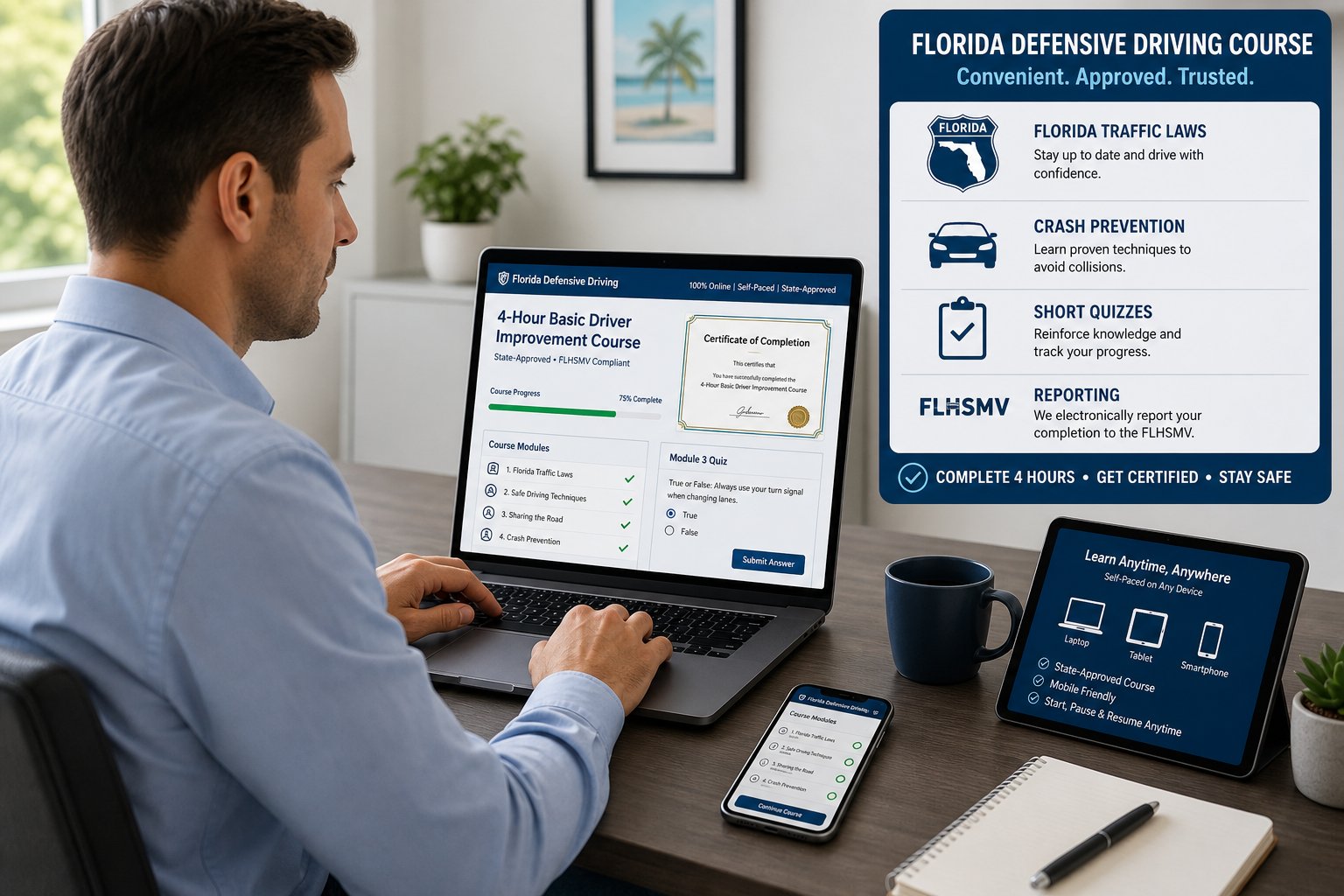 Florida Traffic School vs. Defensive Driving vs. BDI: Are They the Same Thing? 1 florida defensive driving course