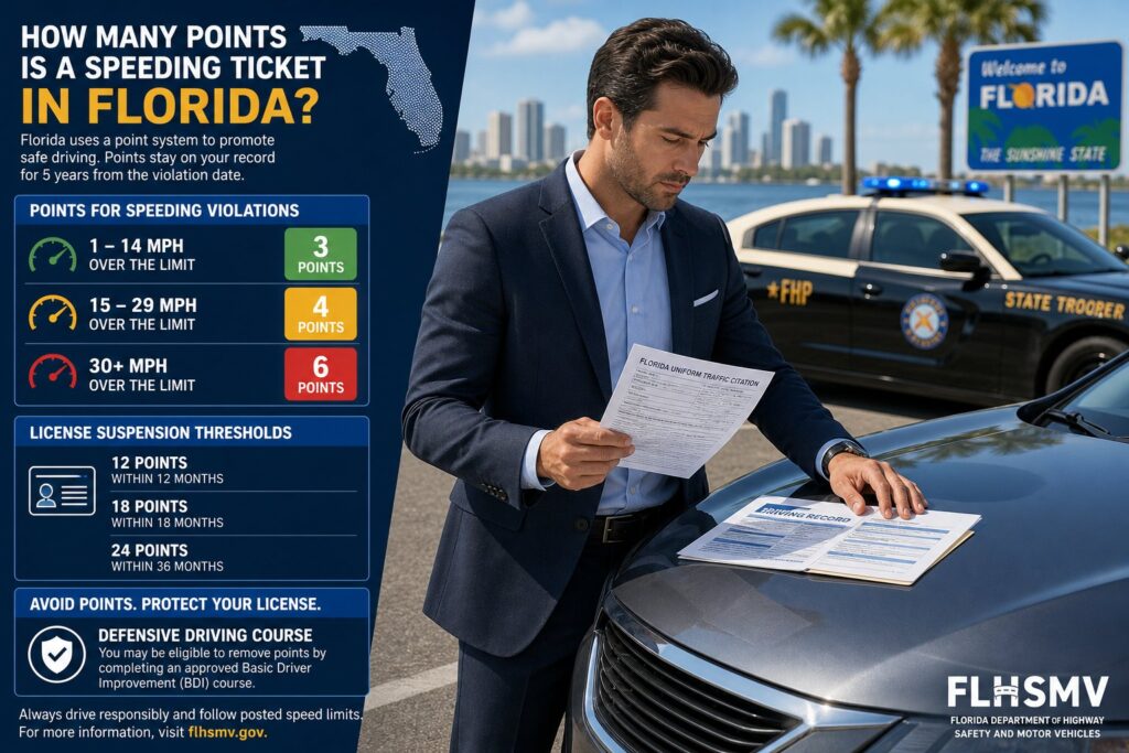 How Many Points Is a Speeding Ticket in Florida?