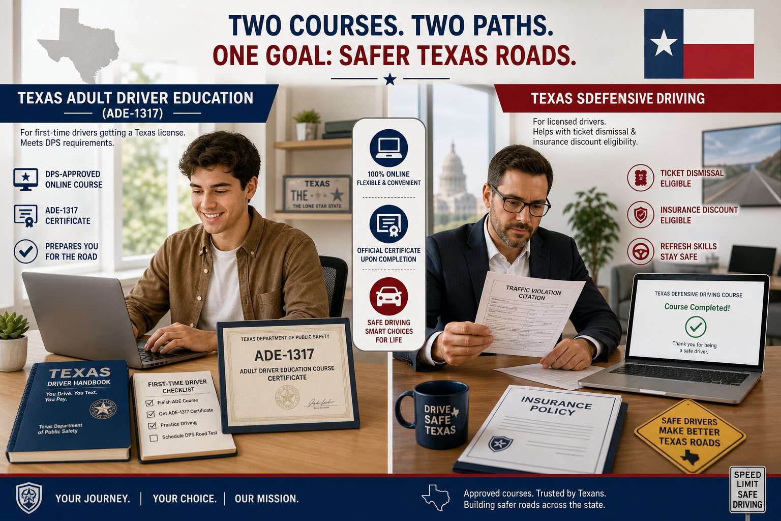 Texas Adult Driver Education vs. Defensive Driving Course: What's the ...
